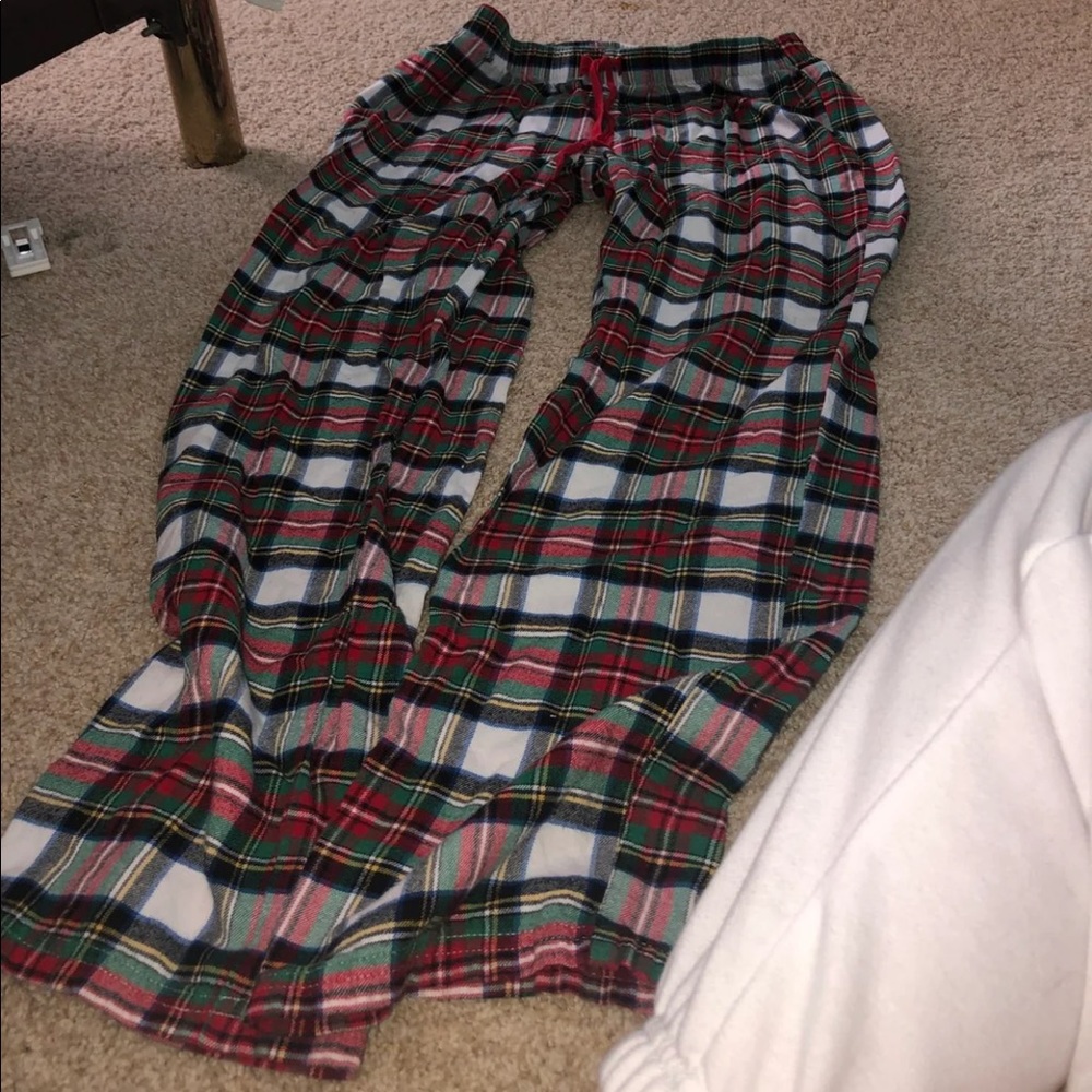 gap plaid pj pants